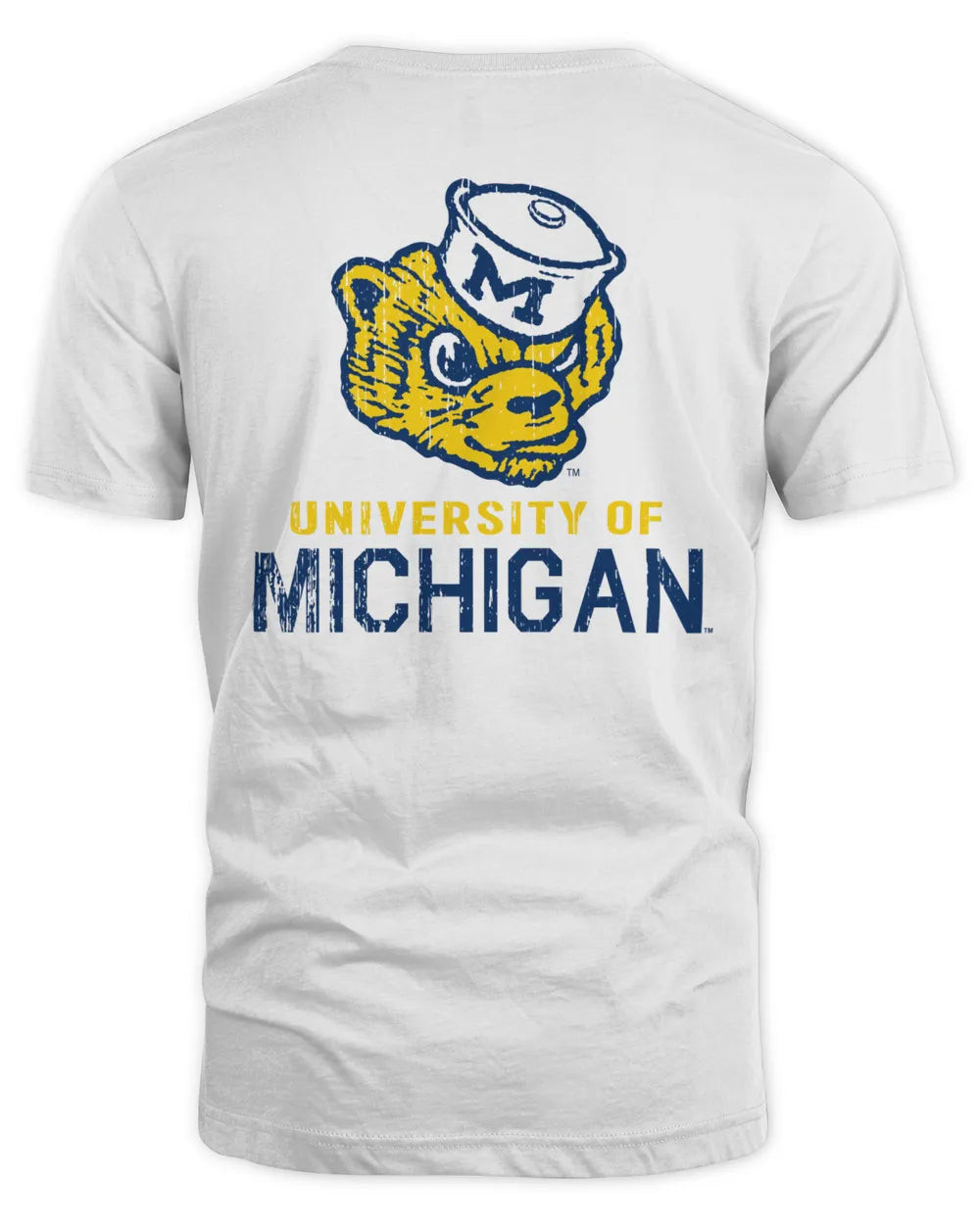 Michigan Wolverines Vintage Comfort Wash White Logo Hoodie