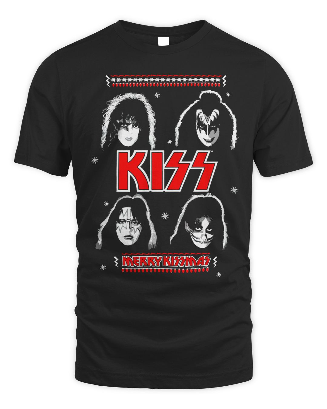 Kiss Merchandise Xmas Faces Shirt