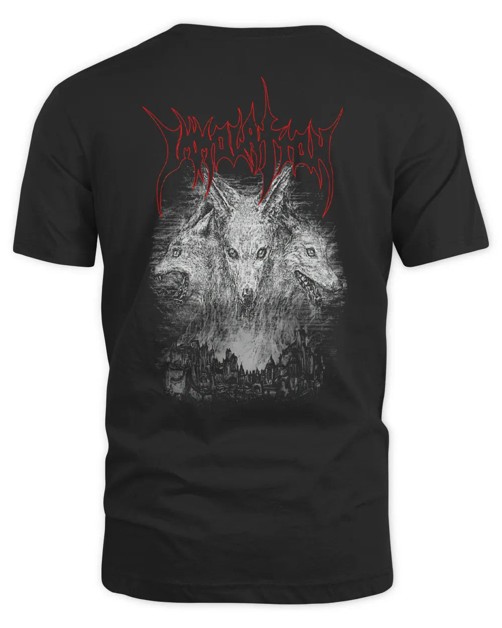 Immolation Merch Atonement Greyscale Shirt