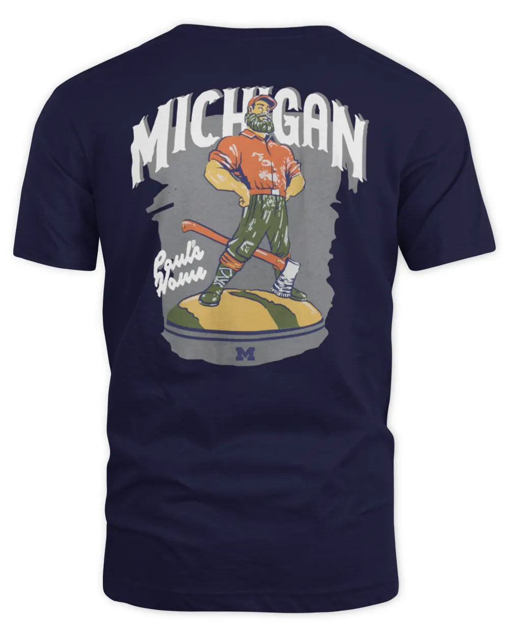 Michigan Wolverines Unisex Hyper Local Paul Bunyan Trophy Tee Navy