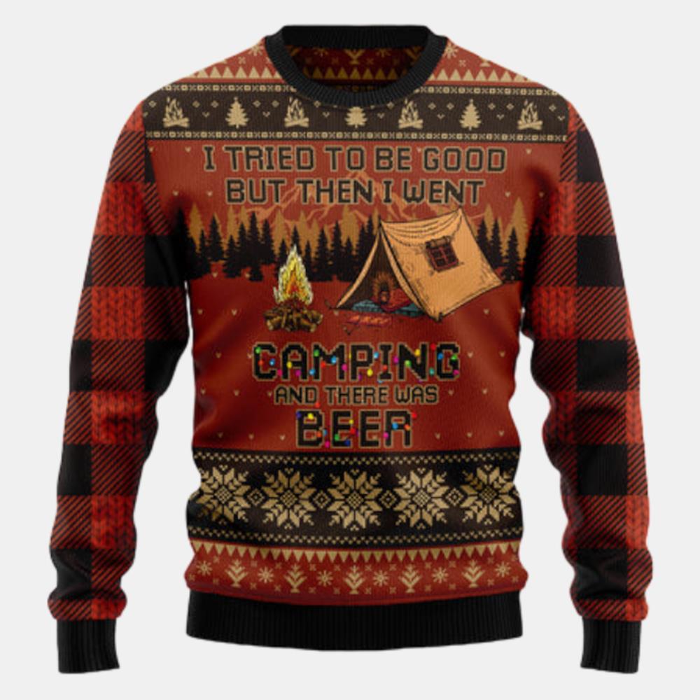 I Tried To Be Good But Then I Went Camping Ugly Sweater