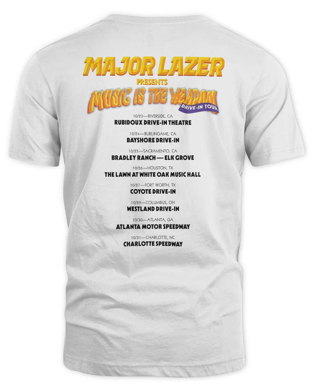 Major Lazer Drive-in Tee White