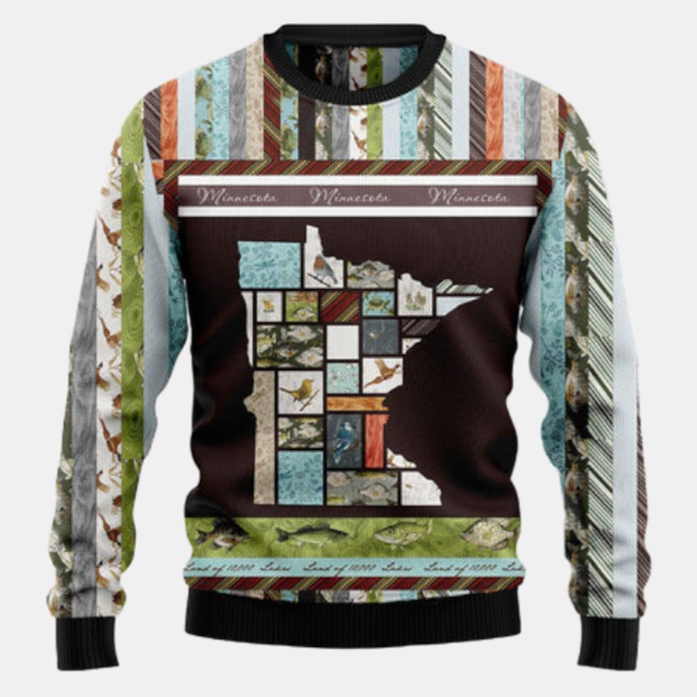 In The Deep Heart Of Minnesota Ugly Sweater