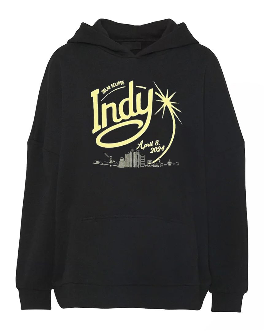 Indy Visit Indy Eclipse Commemorative April 8, 2024 Hoodie Black