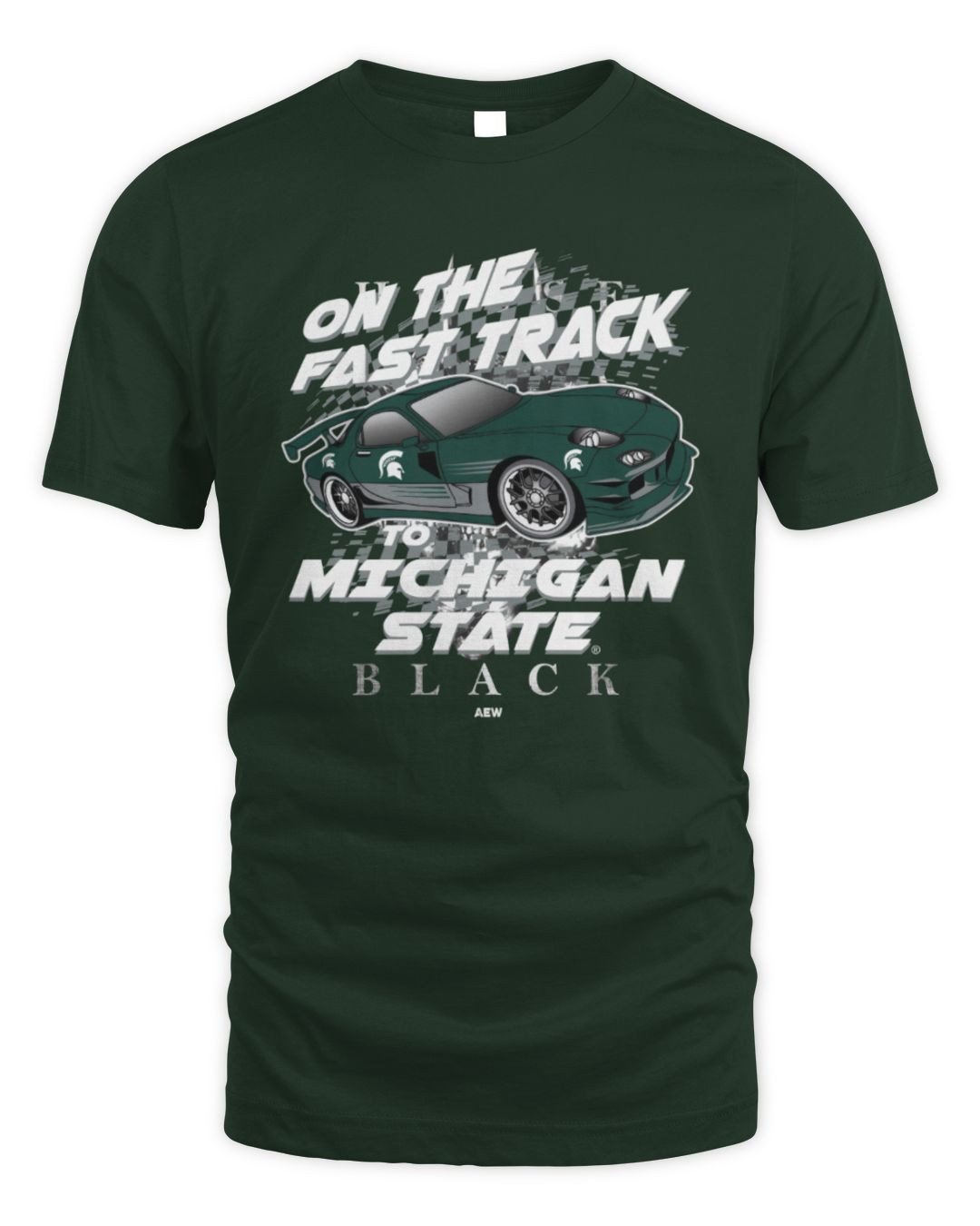 Michigan State Spartans On The Fast Track Hoodie Green