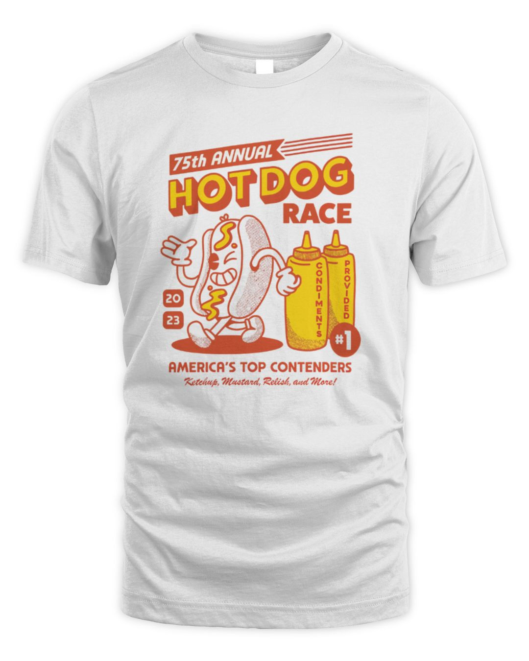 Hot Dog Race Graphic Tee Shirt