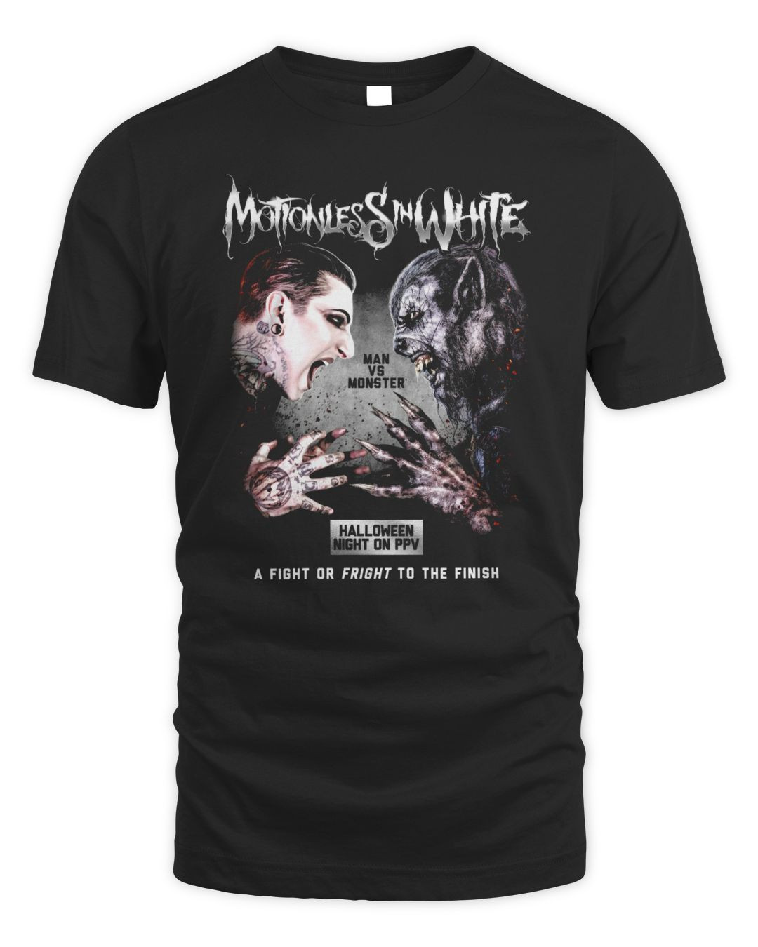 Motionless In White Merch Man Vs Monster Shirt