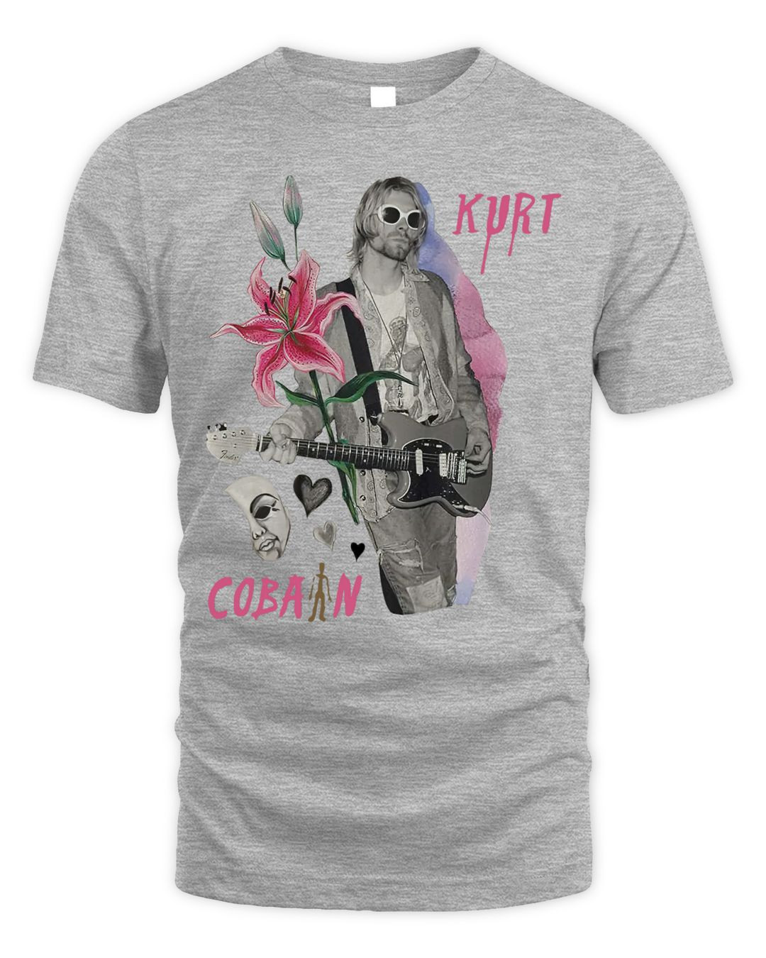 Kurt Cobain Merch Flowers Shirt