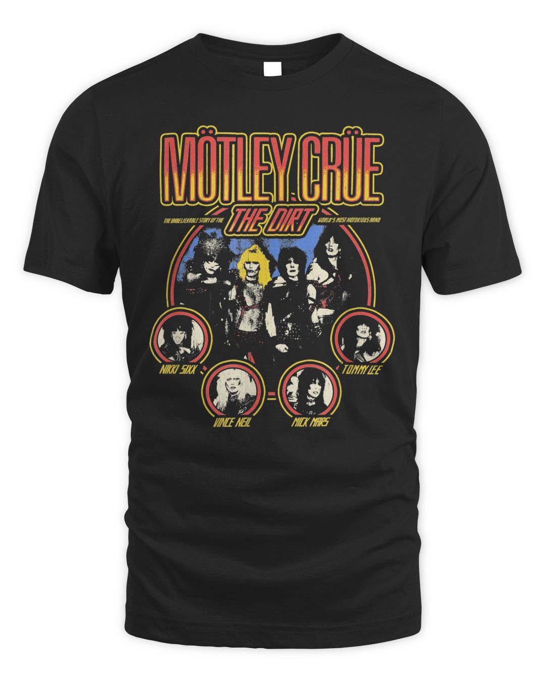 Motley Crue Merch The Dirt Pentagram Crest Shirt