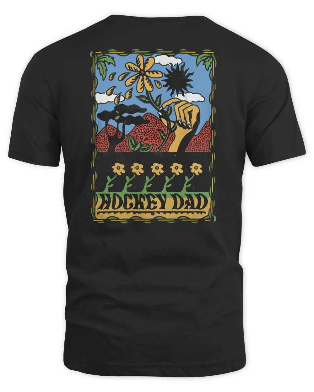 Hockey Dad Merch Flowers Shirt