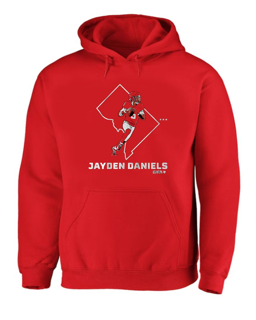 Jayden Daniels State Star Caricature Hoodie