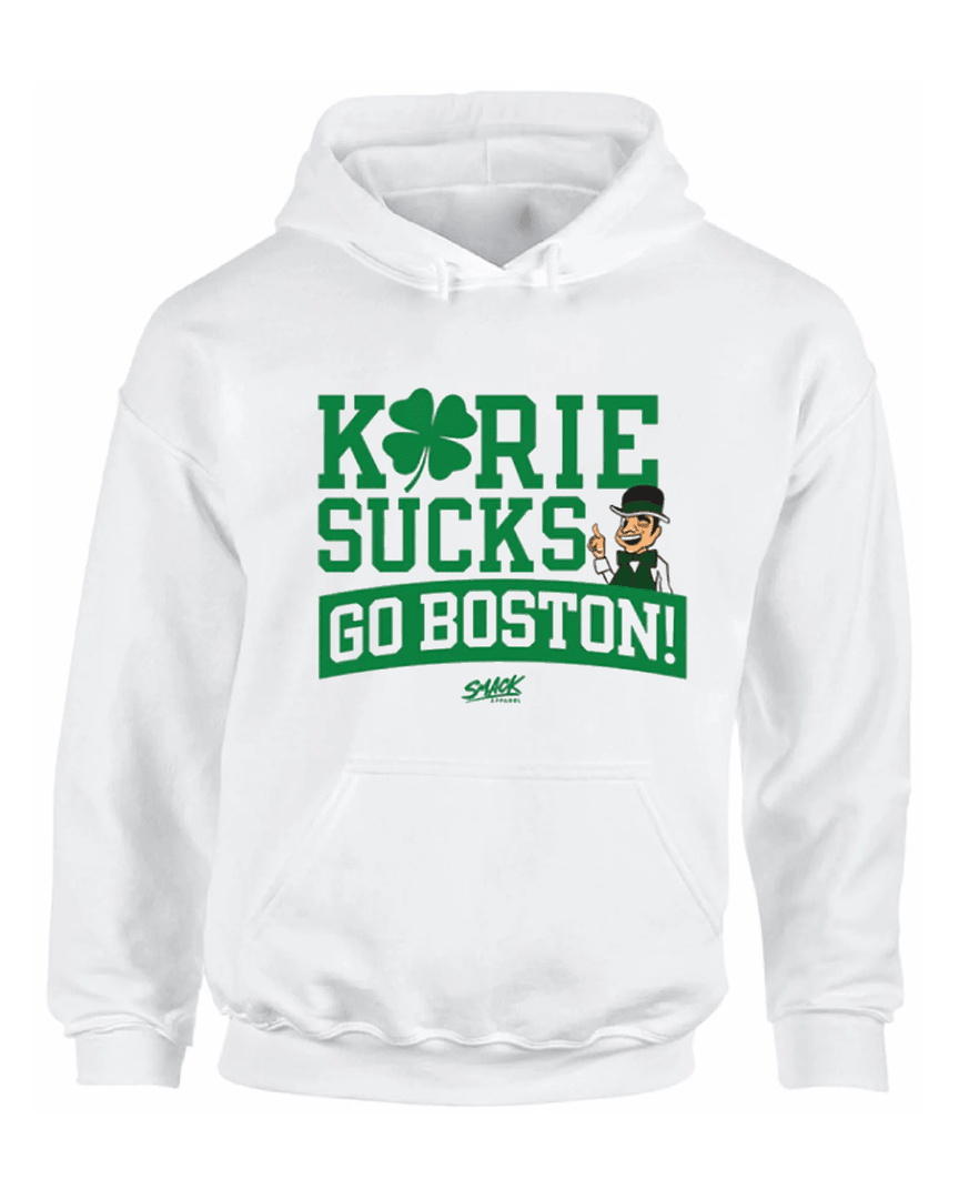 Kyrie Sucks Go Boston 2024 Boston Basketball Hoodie