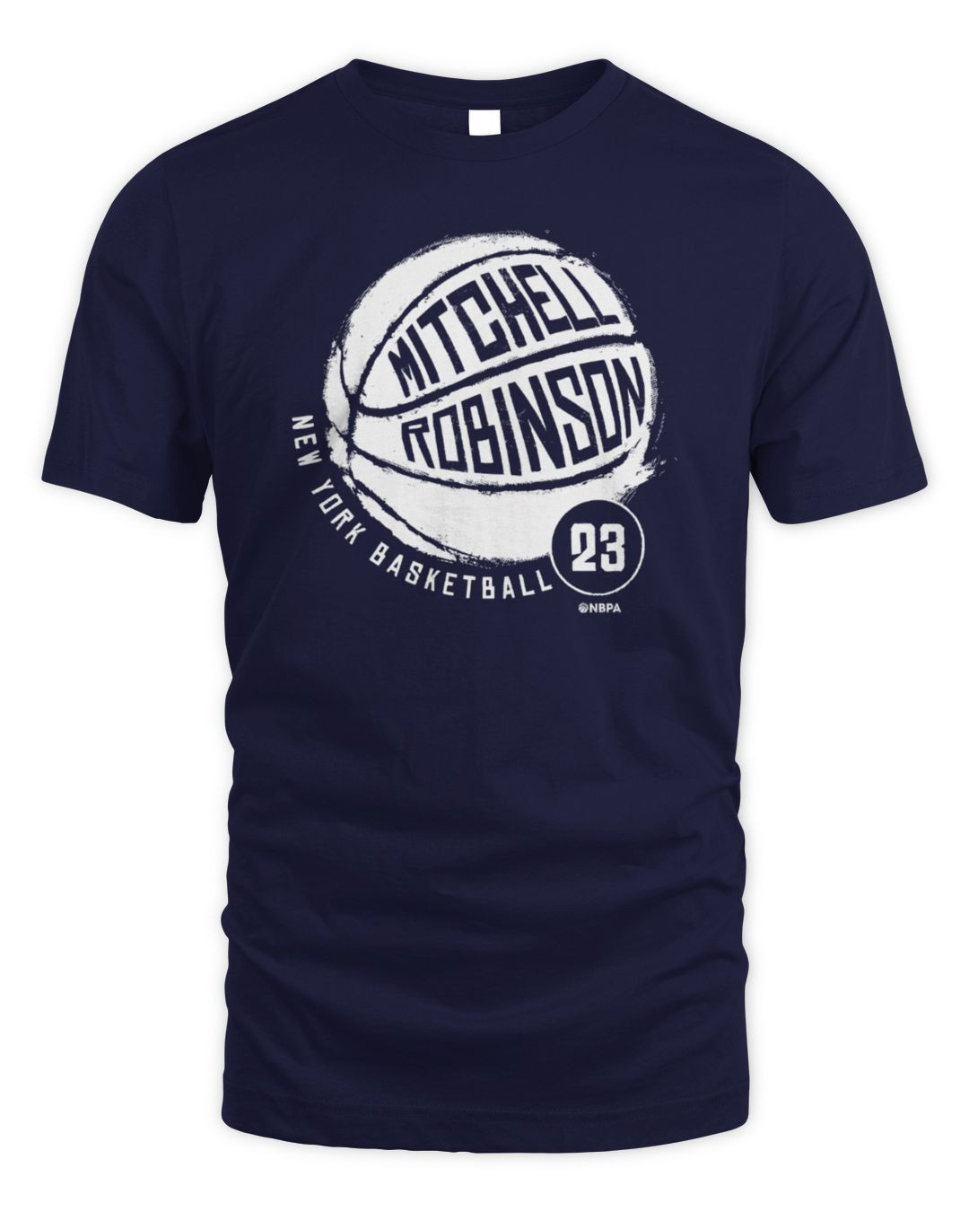 Mitchell Robinson New York Basketball Wht Tee Shirt