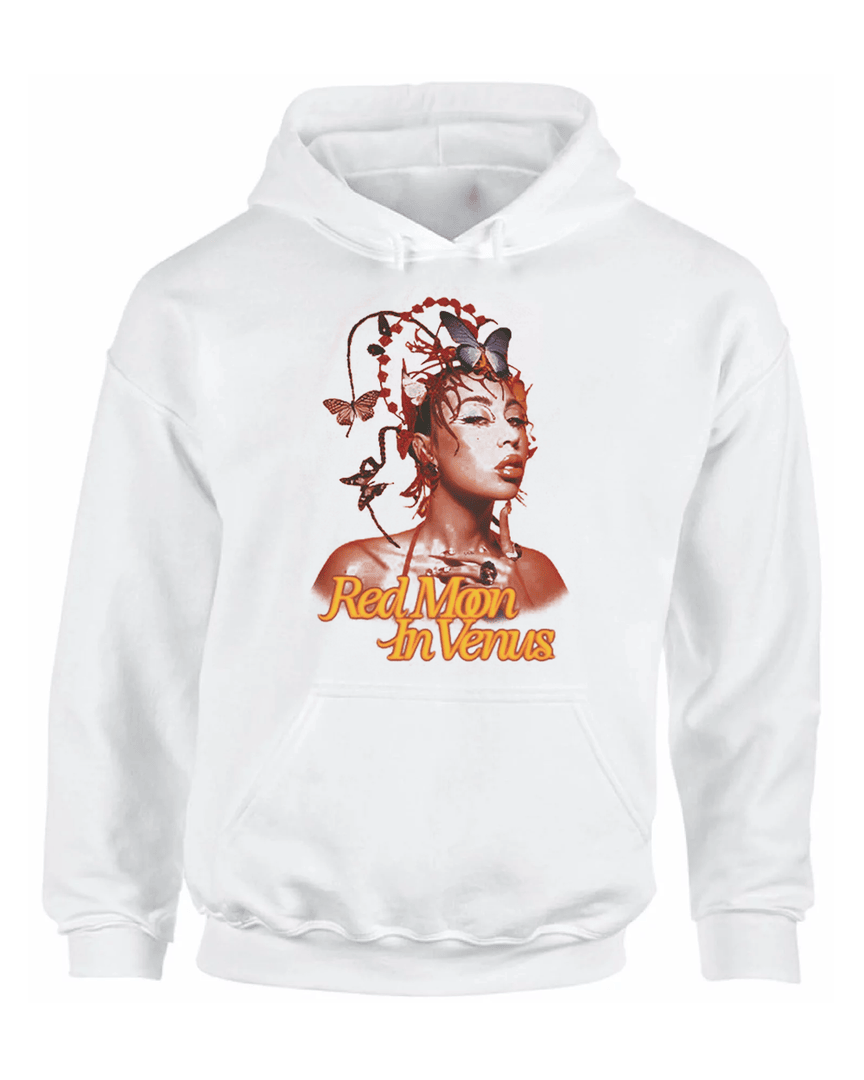 Kali Uchis Shop Pink Red Moon In Venus Anniversary Hoodie