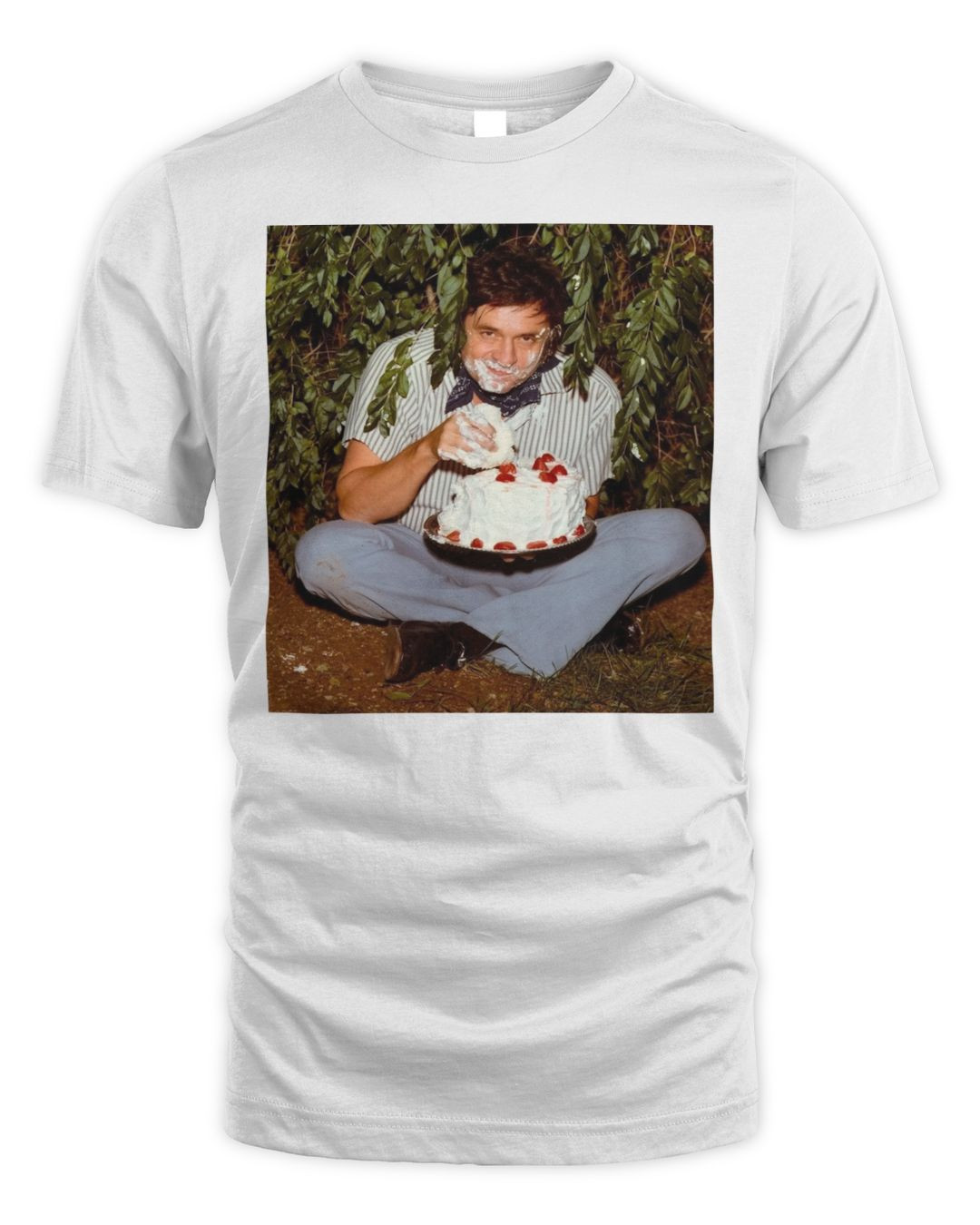 Johnny Cash Eating Cake Shirt
