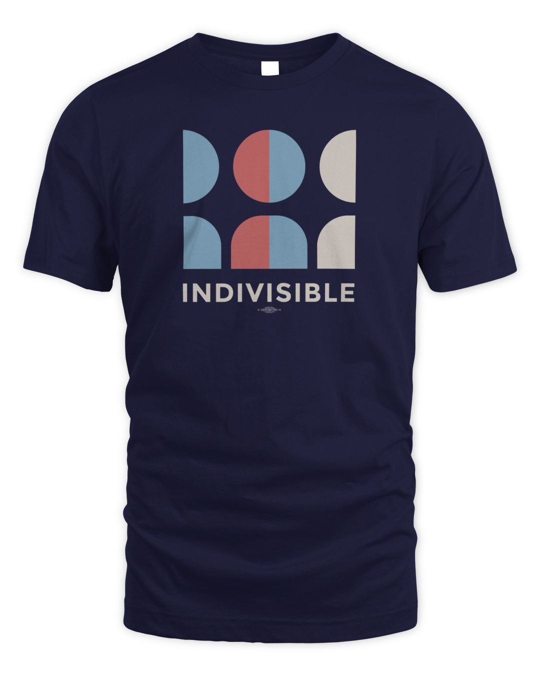 Indivisible Official Logo Square Navy T-shirt