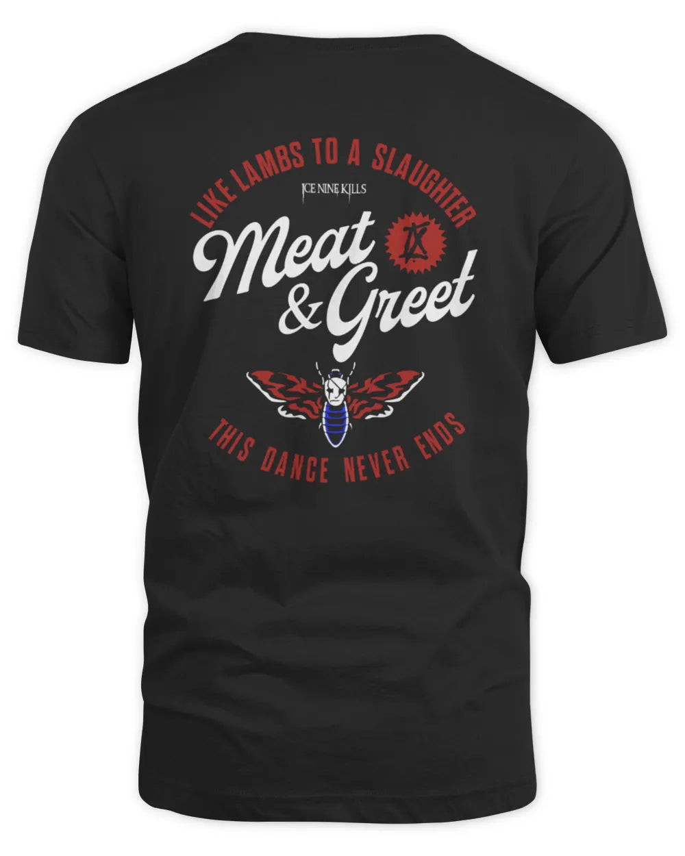 Ice Nine Kills Official Merch Meat And Greet Pocket Tee
