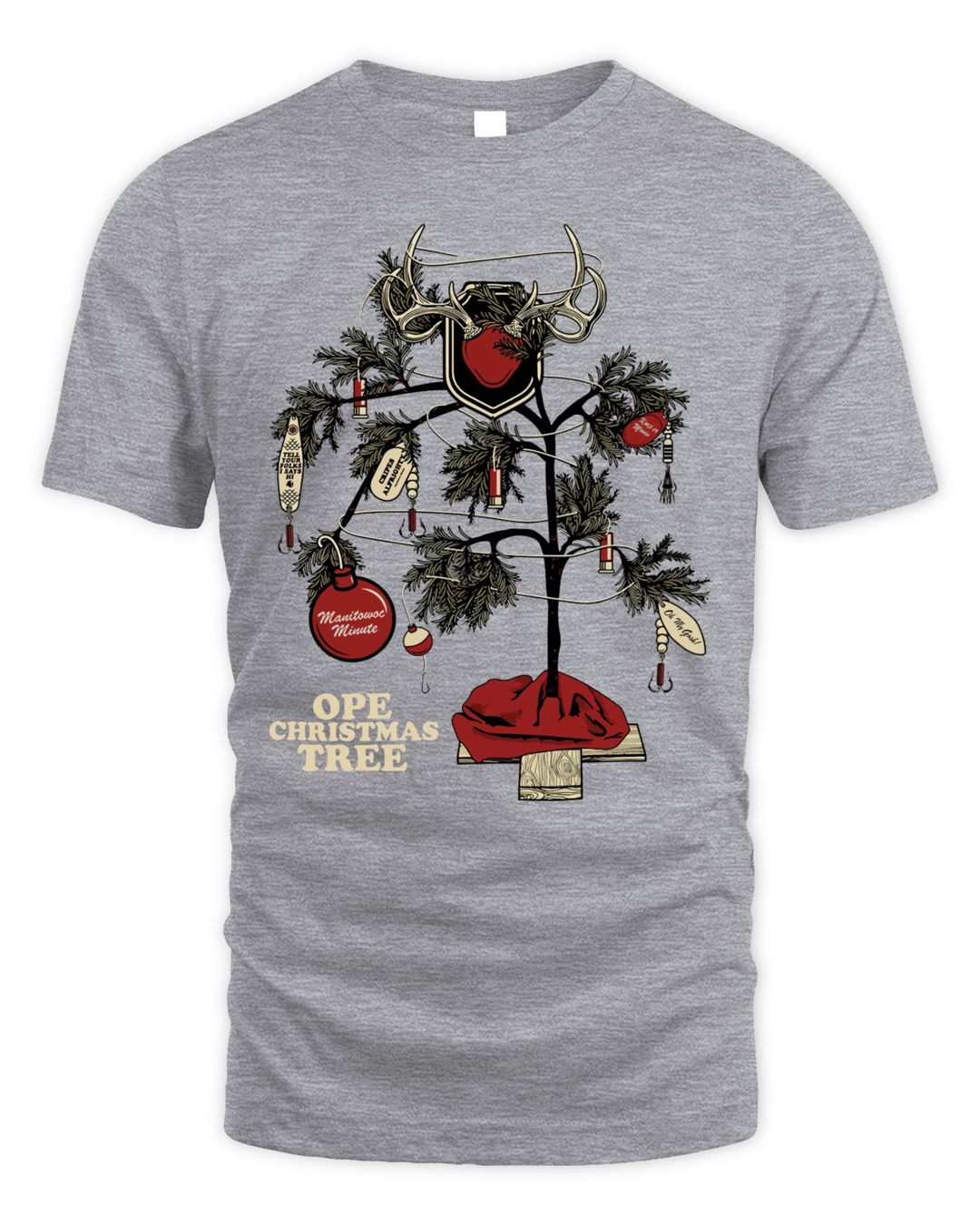 Manitowoc Minute Merch Ope Christmas Tree Shirt
