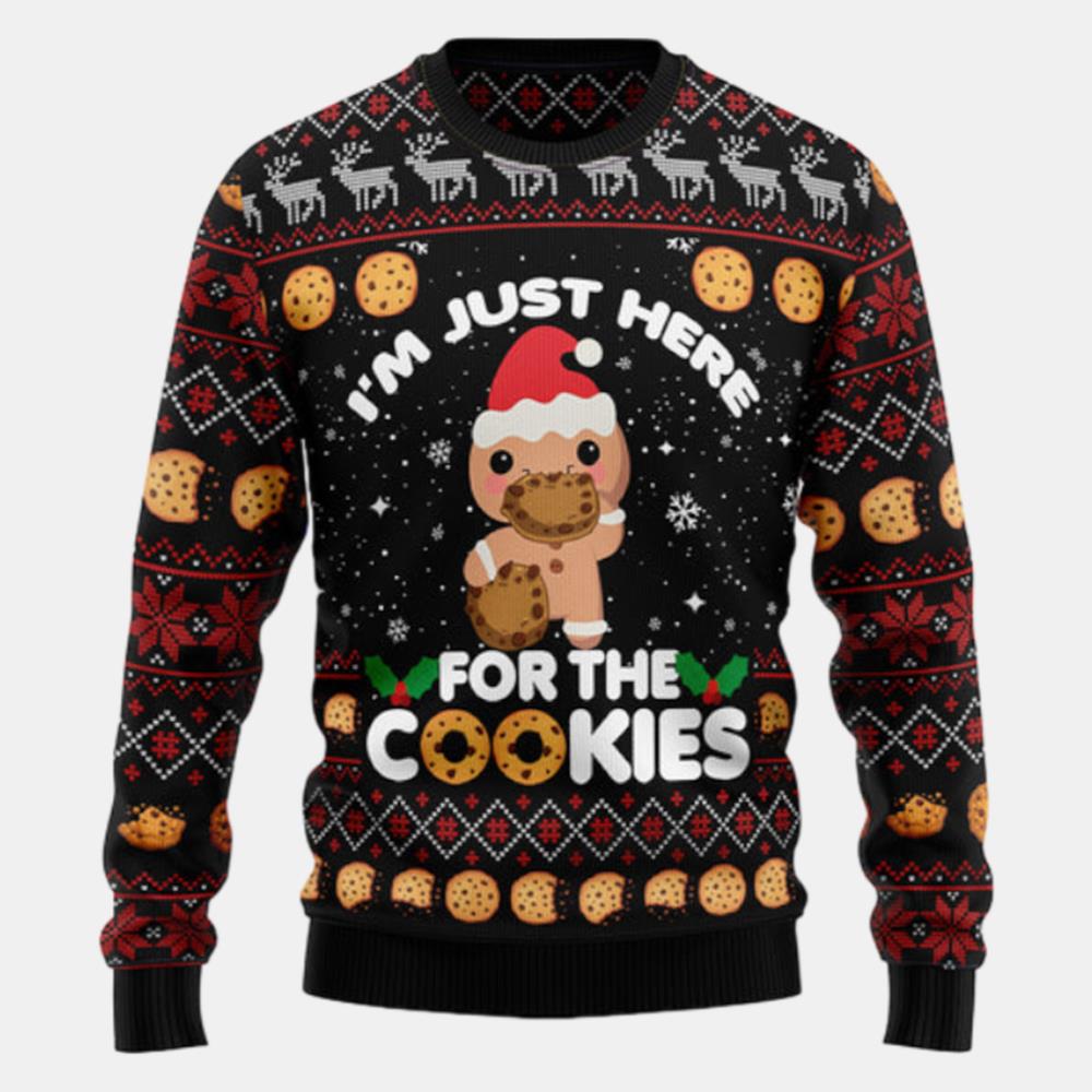 Just Here For The Cookies Ugly Sweater