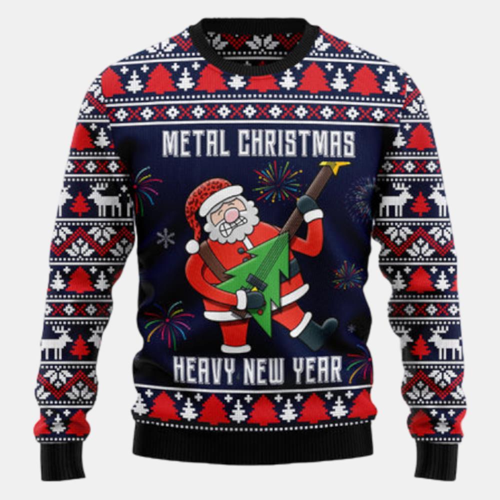 Metal Christmas Heavy New Year Ugly Sweater