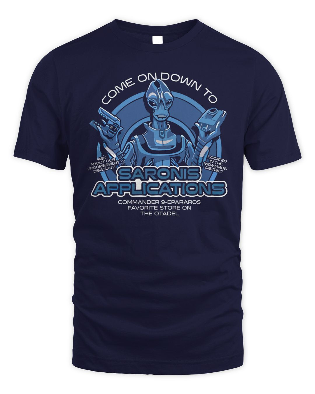 Mass Effect Merch Saronis Applications Shirt