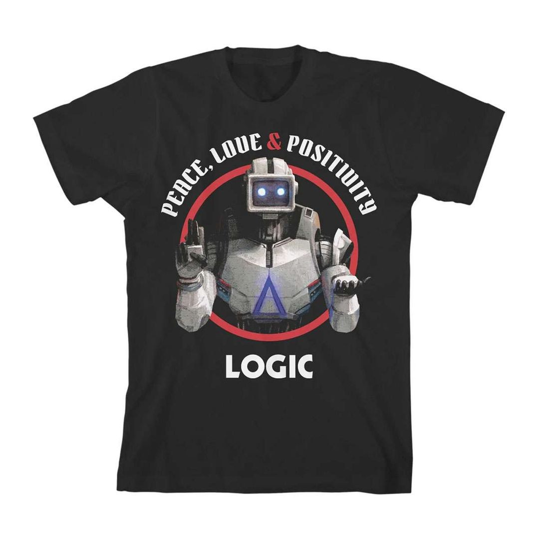 Logic Merch Peace Love And Positivity Bot Shirt