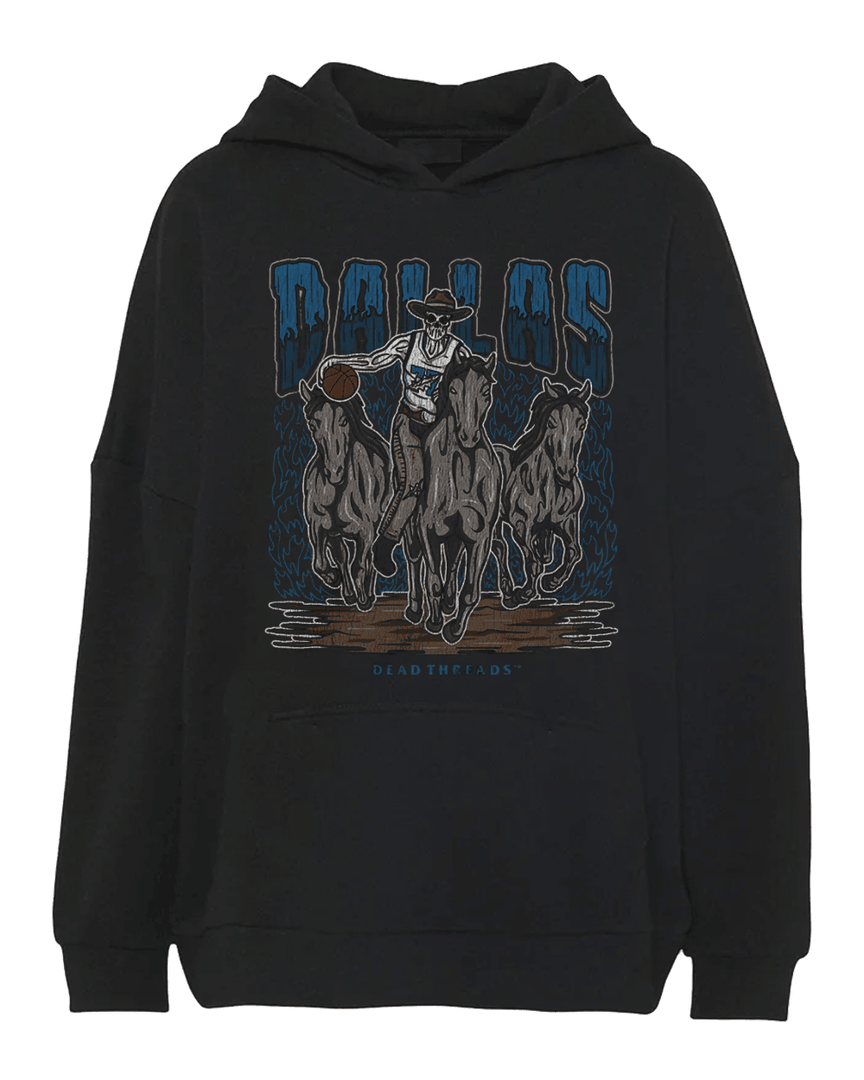 Luka Doncic Dallas Basketball Skeleton Ride A Horse Classic Hoodie