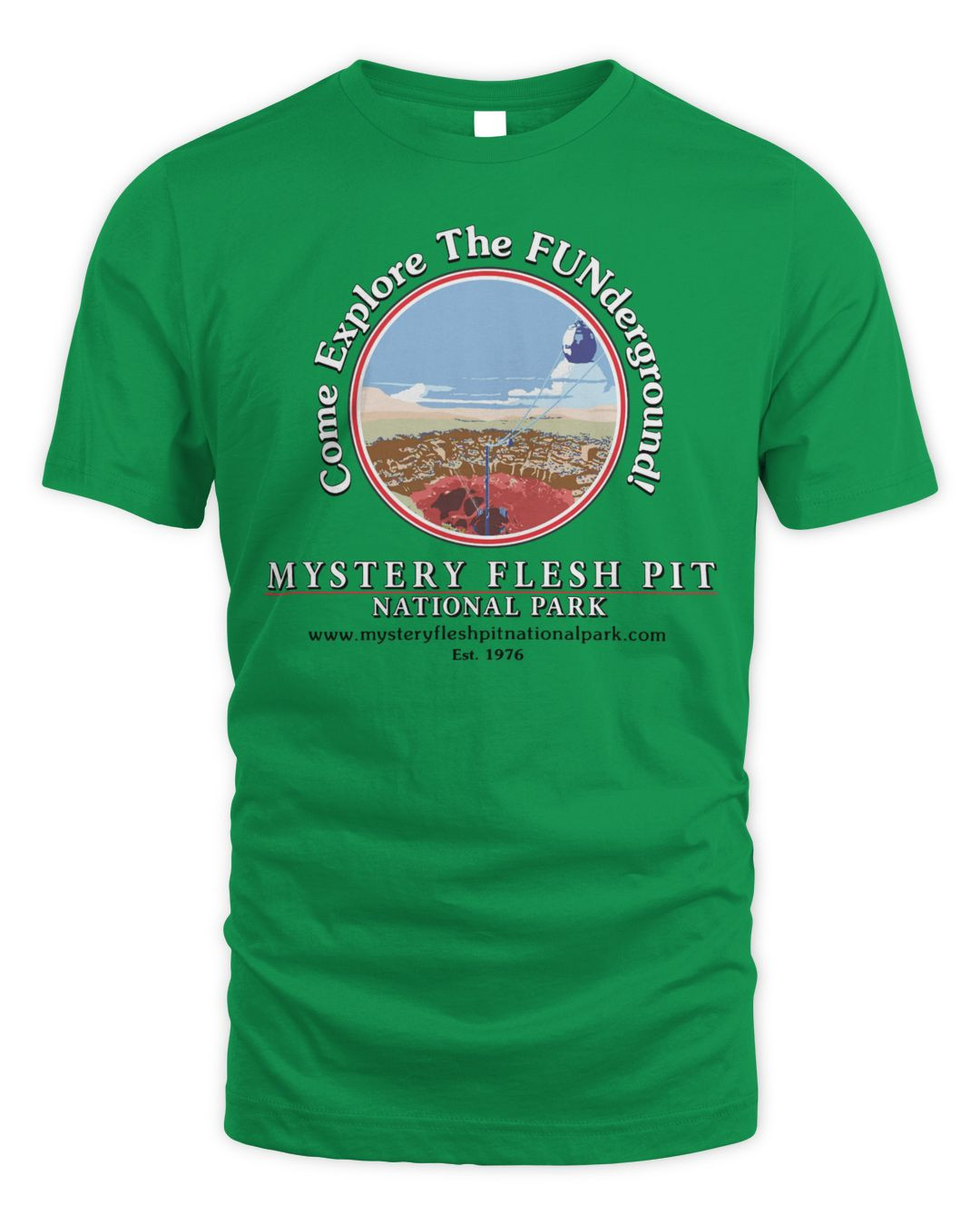 Mystery Flesh Pit National Park Merch Vista Emblem Shirt