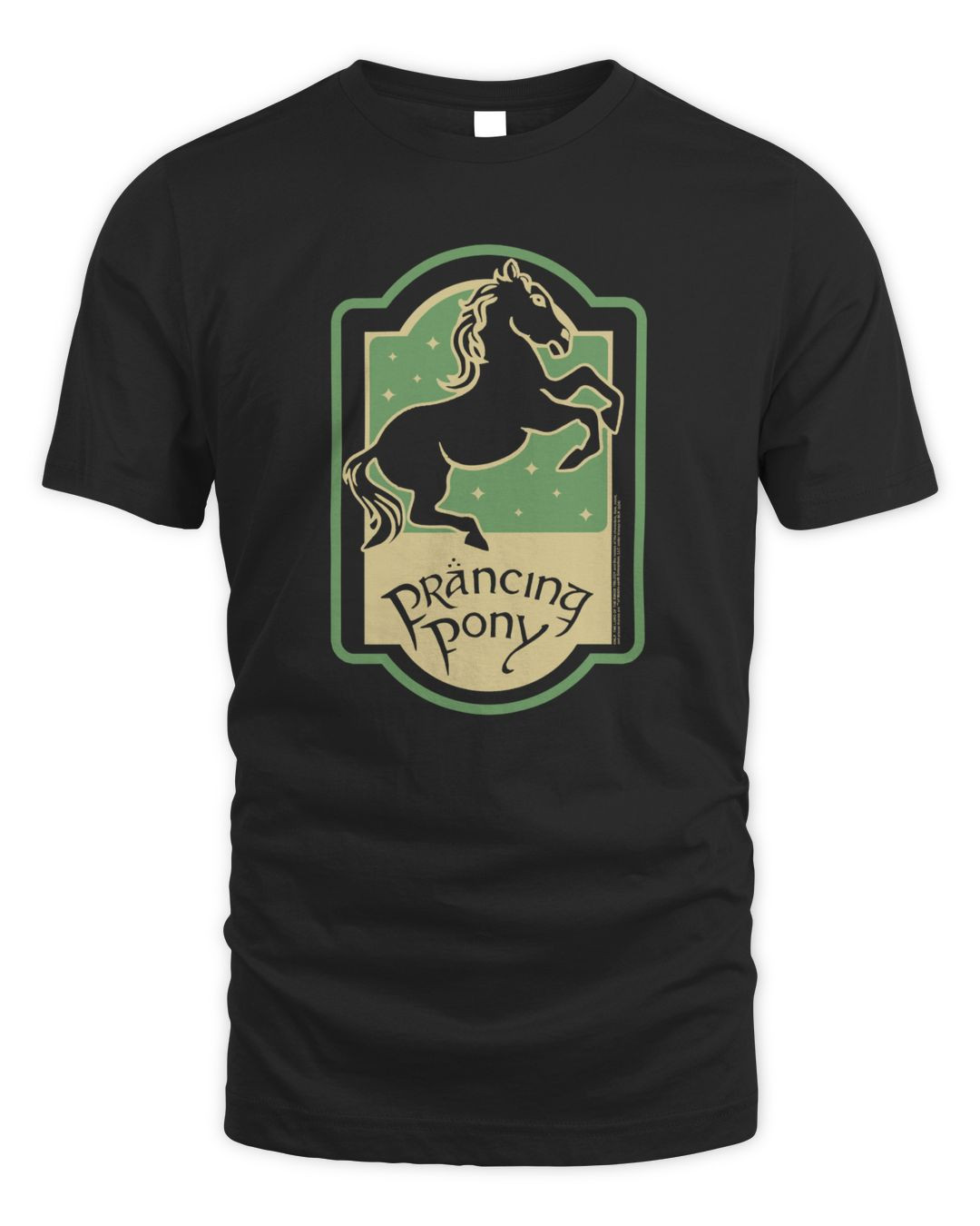 Lord Of The Rings Prancing Pony Charcoal T-shirt