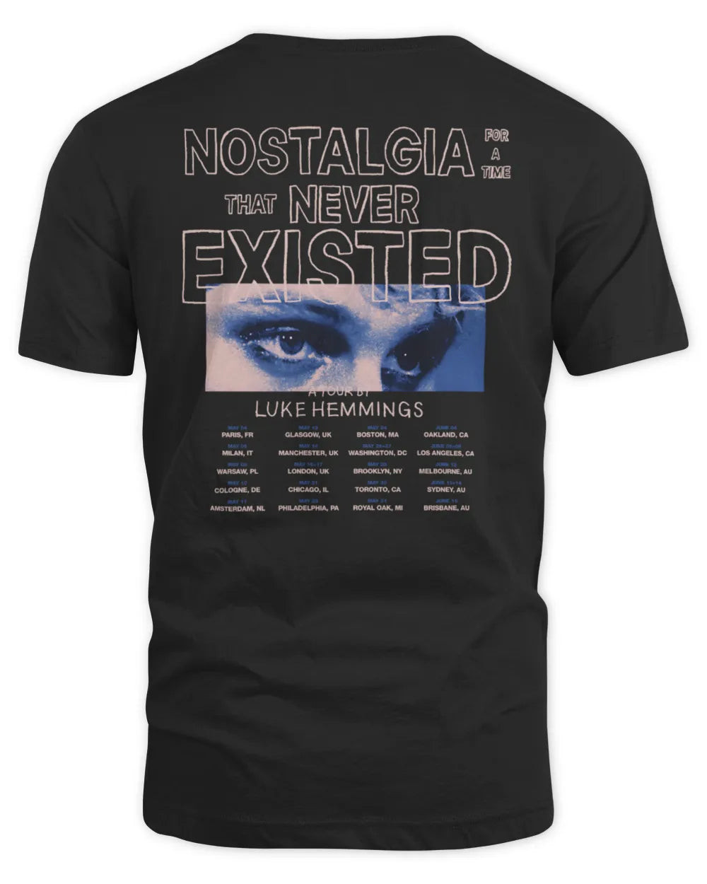 Luke Hemmings Merch Nostalgia For A Time That Never Existed Black Official Hoodie