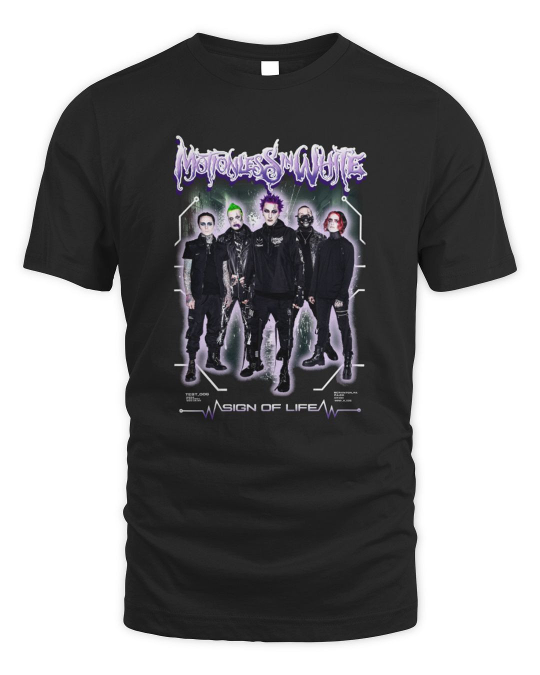 Motionless In White Merch Sign Of Life Black Merch Hoodie