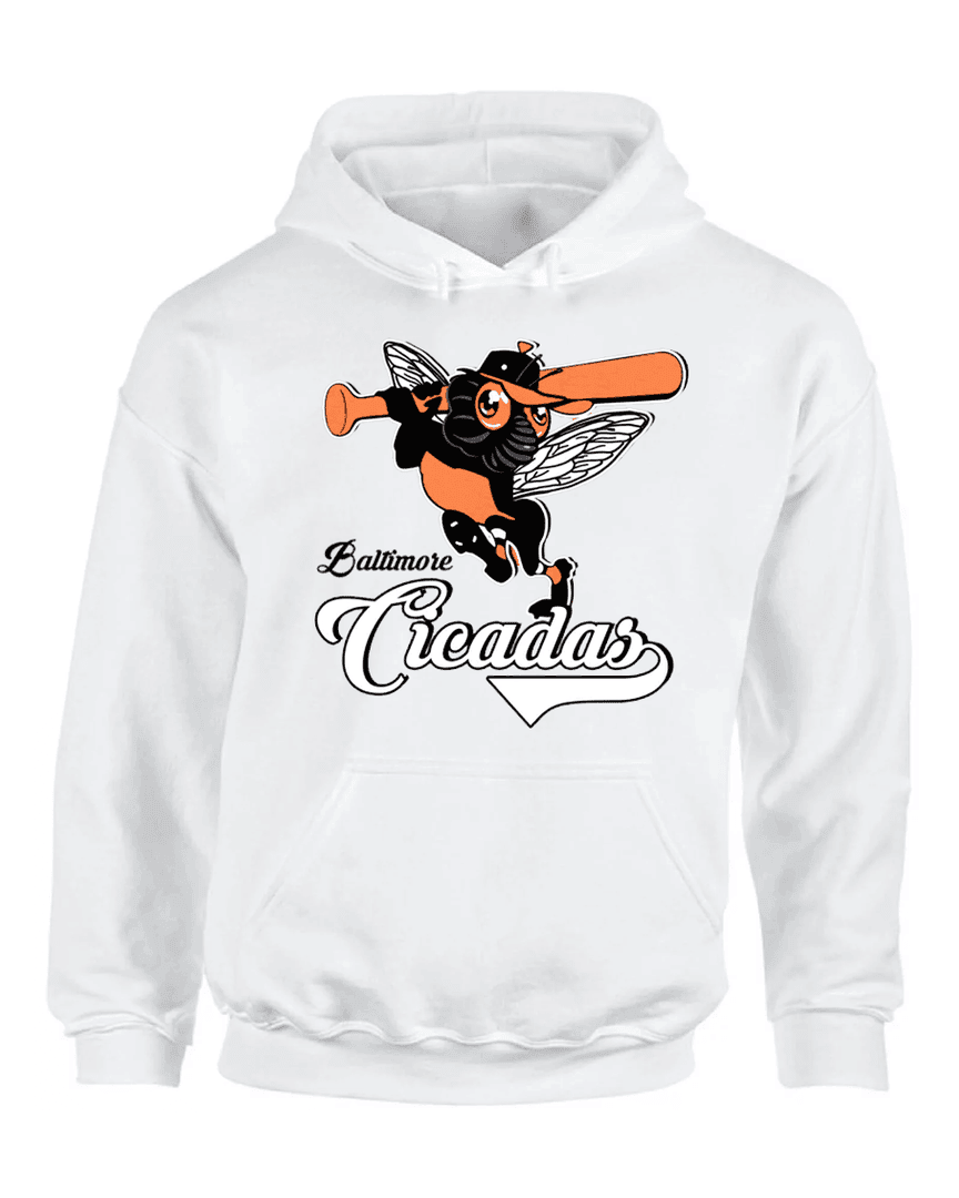 In The Clutch Store The Baltimore Cicadas Baseball Team Hoodie