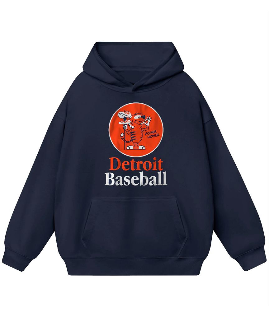 Homer Homer Detroit Baseball Pizza Spear Hoodie