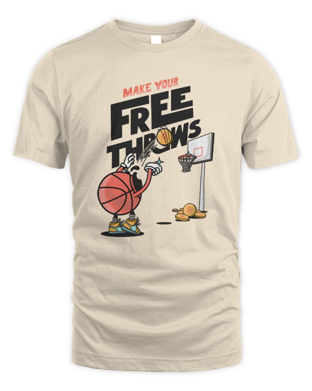 Make Your Free Throws Graphic Sand Merch Hoodie