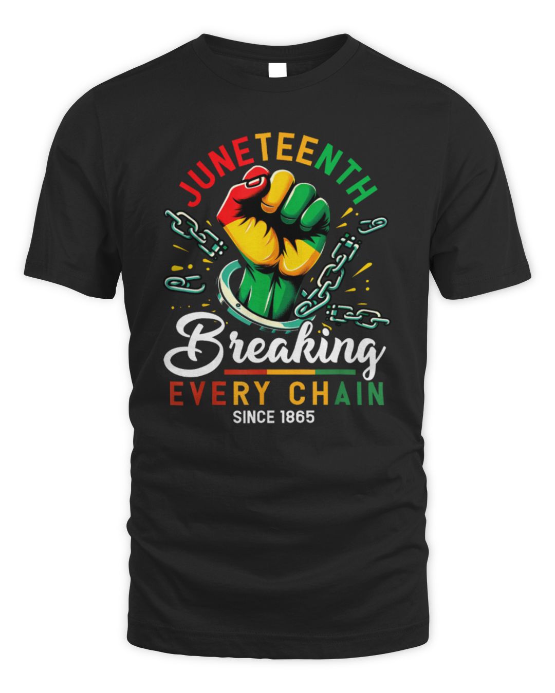 Juneteenth Breaking Every Chain Since 1865 Black Merch Hoodie