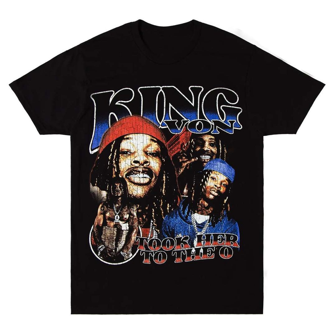 King Von Merch The O Black Tee