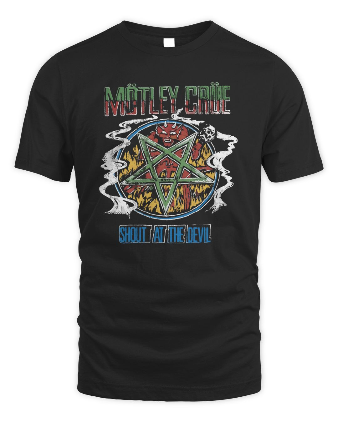 Motley Crue Merch Shout At The Devil Vintage Pentagram Shirt