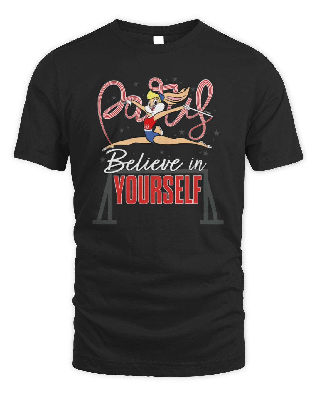 Mad Engine Lola Bunny Light Blue Looney Tunes Team Usa Believe In Yourself T-shirt