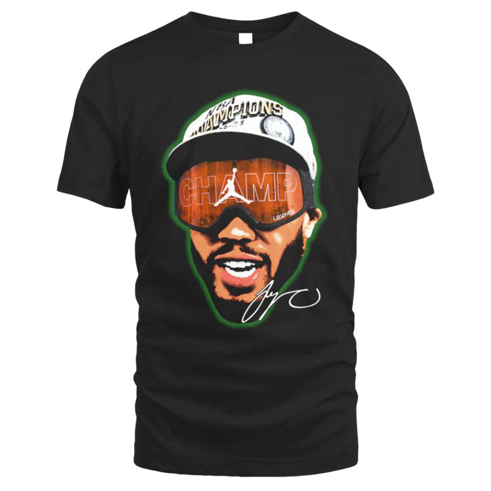 Jayson Tatum Champagne Goggles Tee, Vintage T-shirt Style