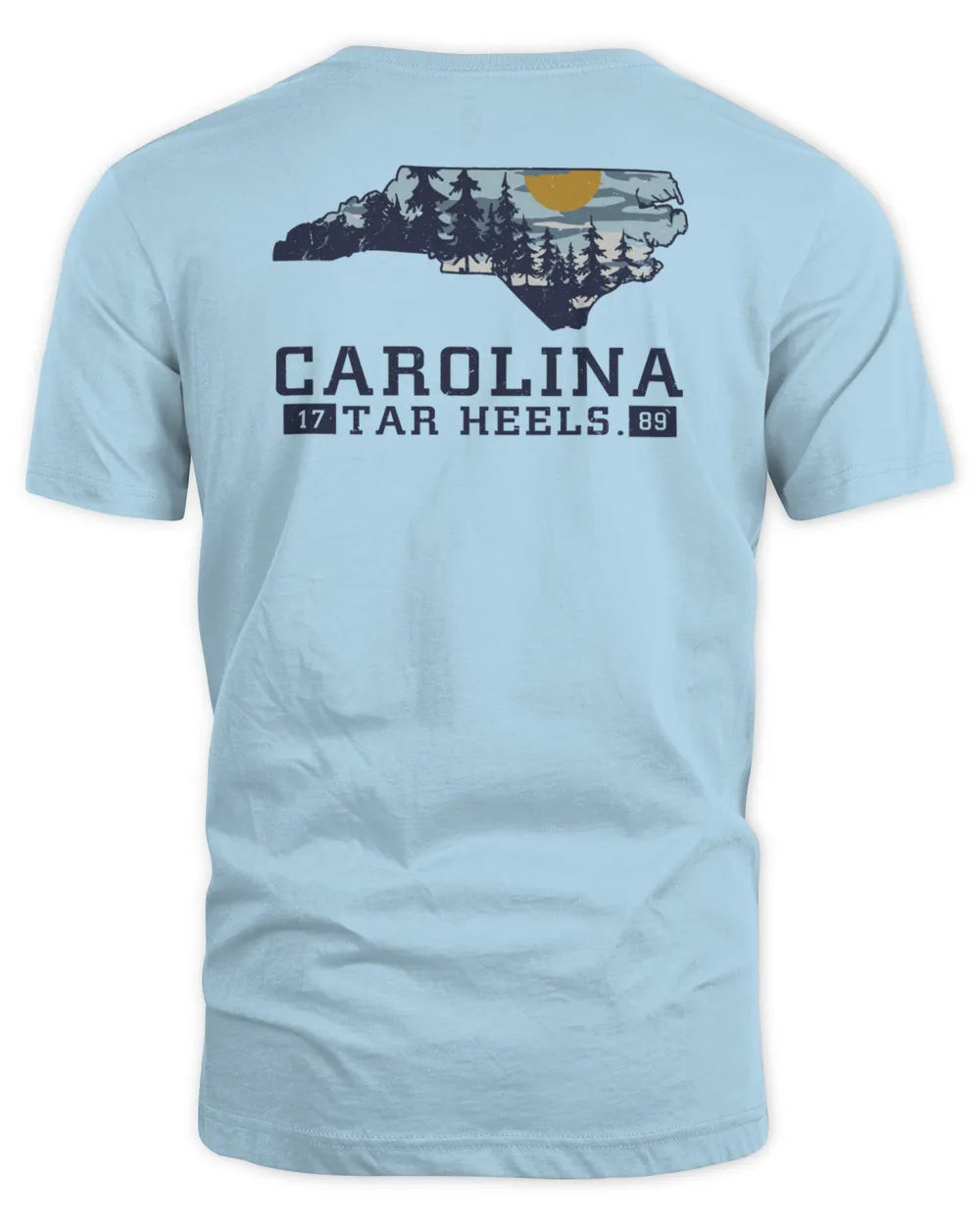 Men's Comfort Wash Steel North Carolina Tar Heels Landscape T-shirt