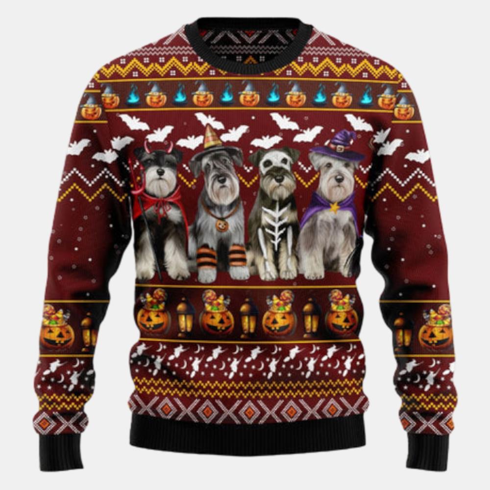 Miniature Schnauzer Halloween Ugly Sweater