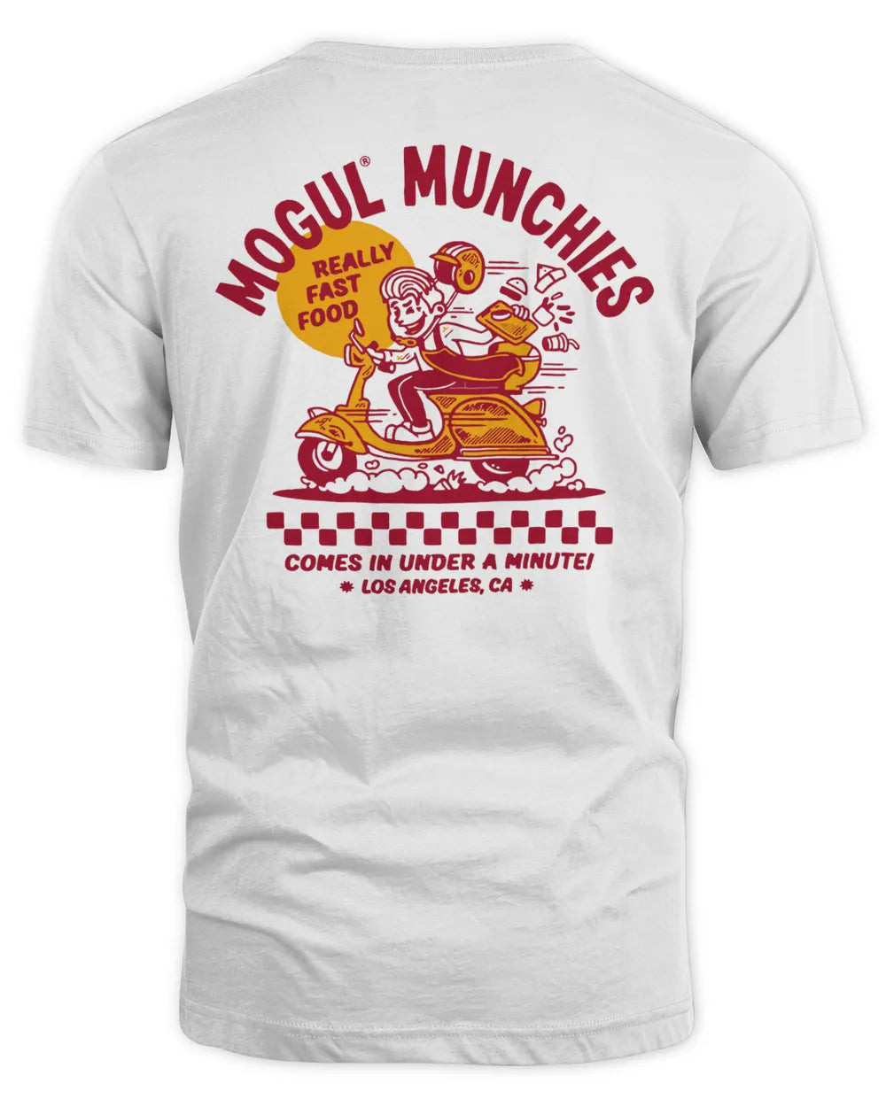 Mogul Merch Vespa Mugul Munchies Dine In Take Out Delivery Shirt