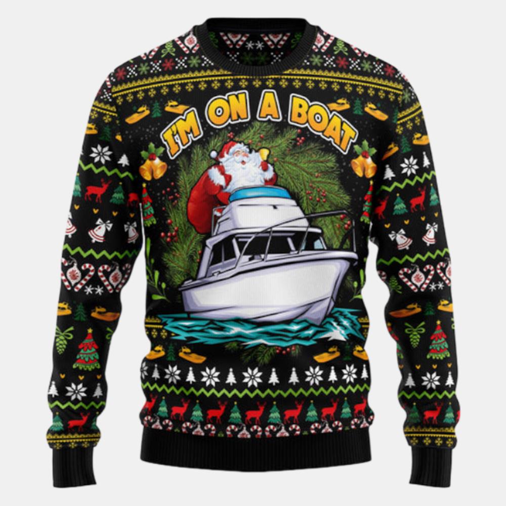 Im On A Boat Ugly Sweater