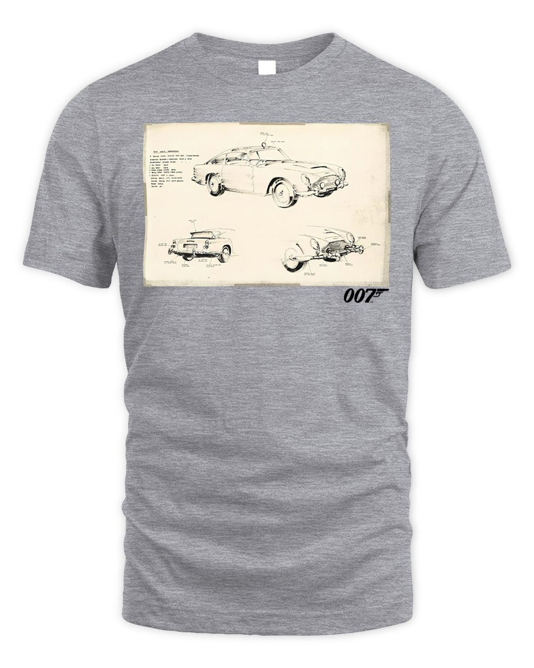 James Bond Merchandise Db5 Sketch Shirt