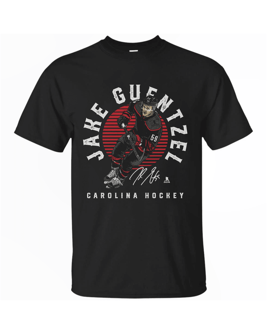 Jake Guentzel Carolina Emblem Signature T Shirt