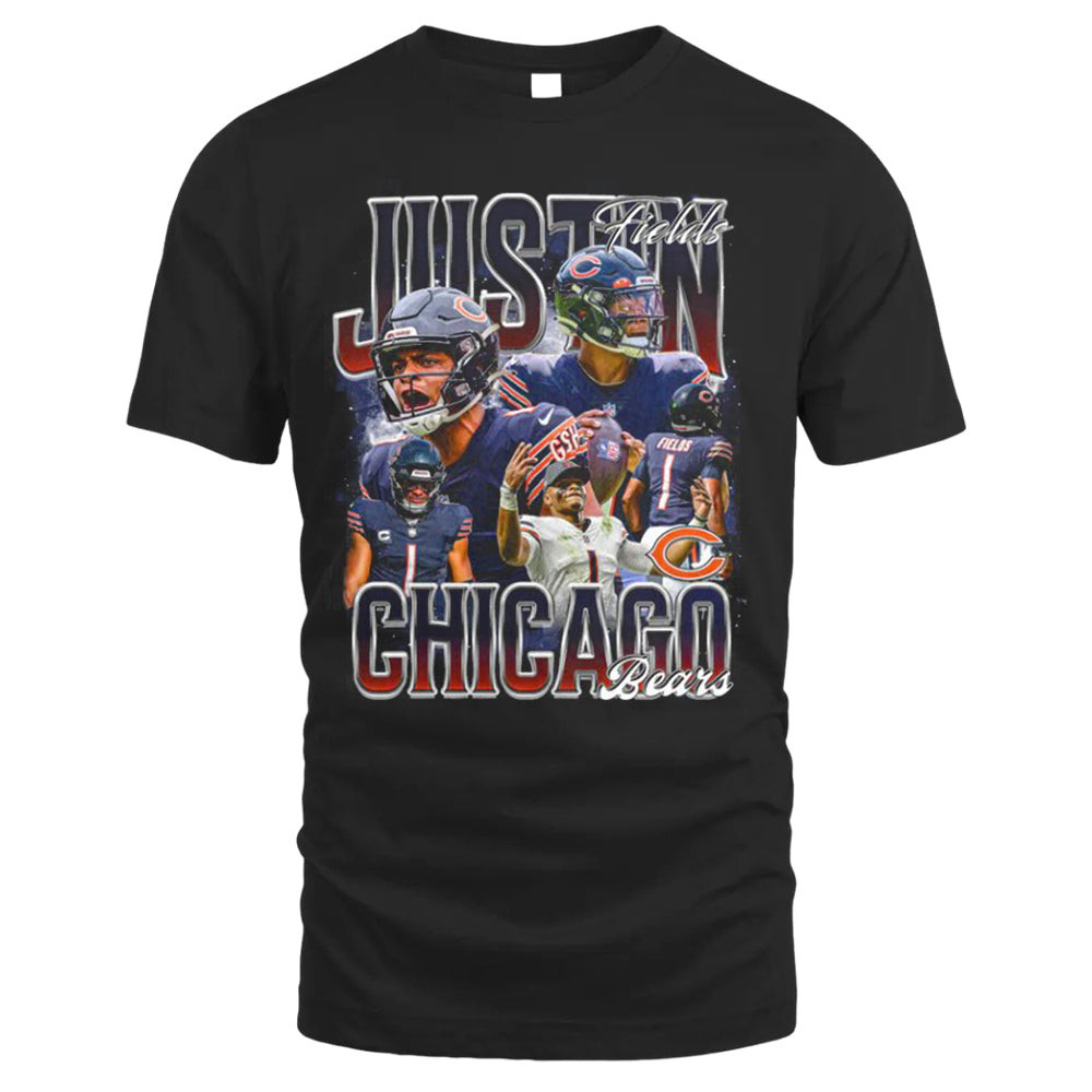 Justin Fields Tee, Vintage T-shirt Style