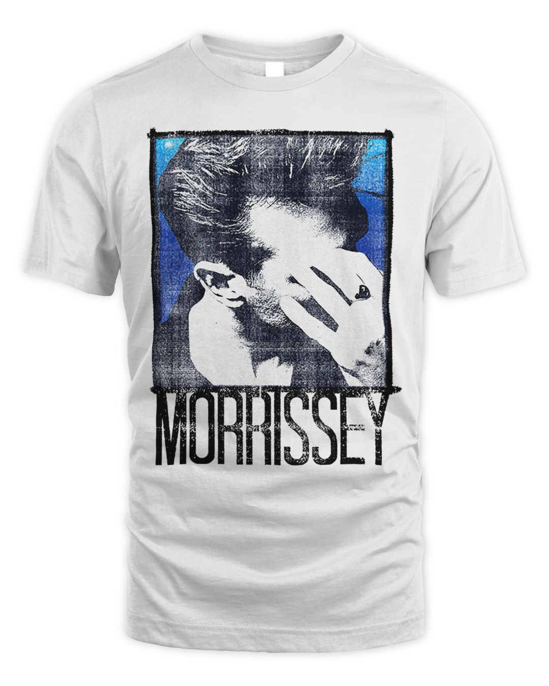 Morrissey Merch Blue Background Shirt