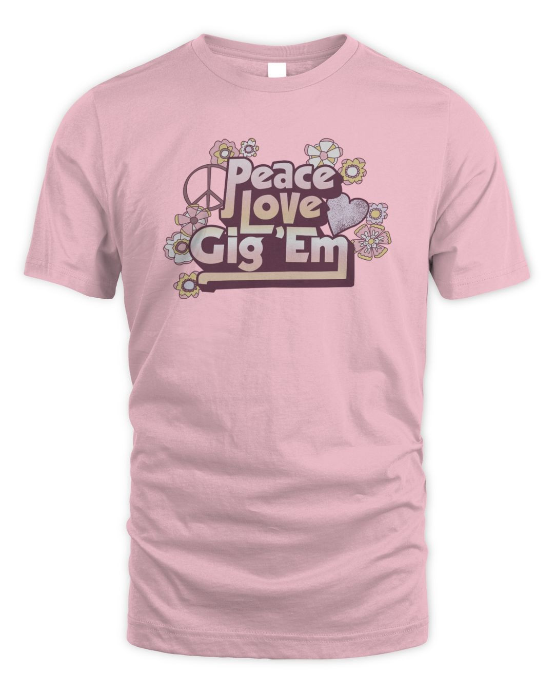 Mens Lavender Texas A&m Aggies Comfort Wash Short Sleeve Tee