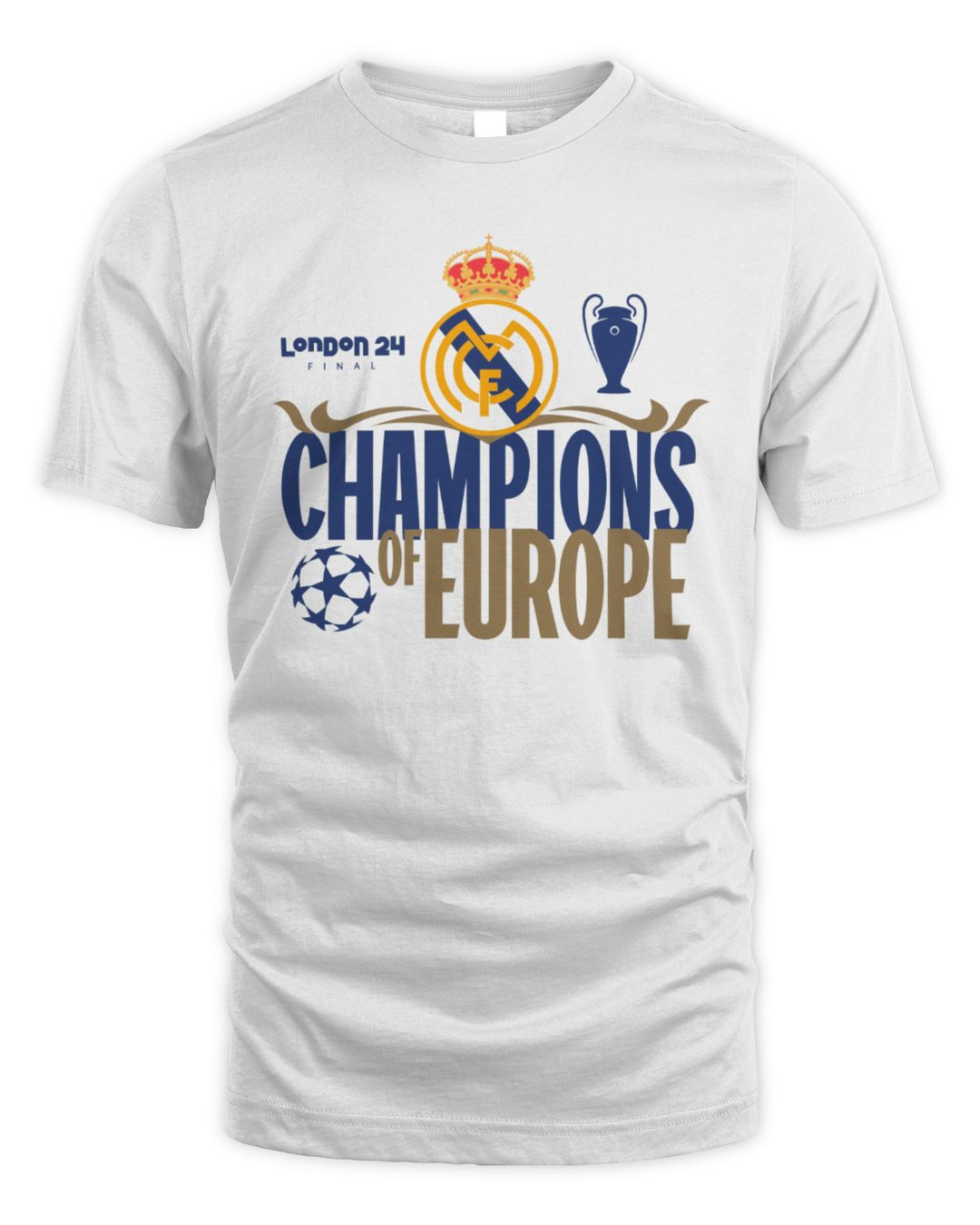 London 24 Ucl Final Real Madrid Winners Tee Shirt