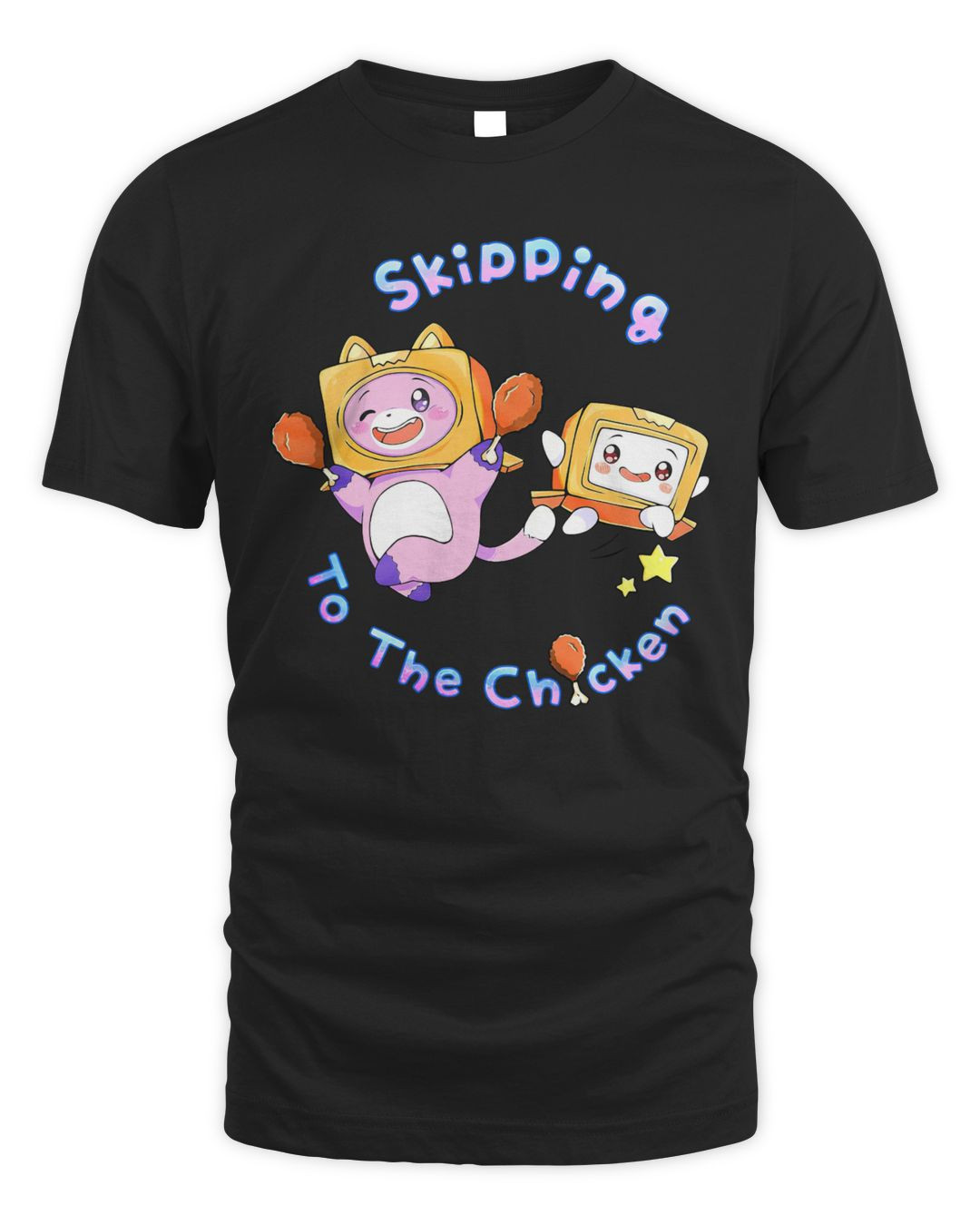 Lankybox Merch Skipping To The Chicken Shirt
